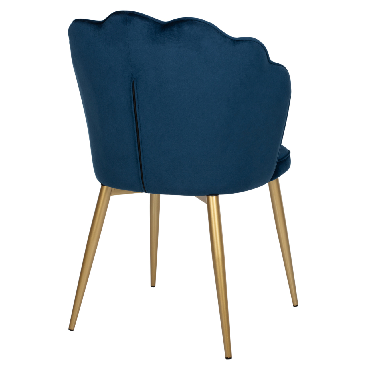 CHAIR AVIE HM8737.08 METALLIC WITH BLUE VELVET AND GOLDEN LEGS 48x48x85Ηcm. [5]