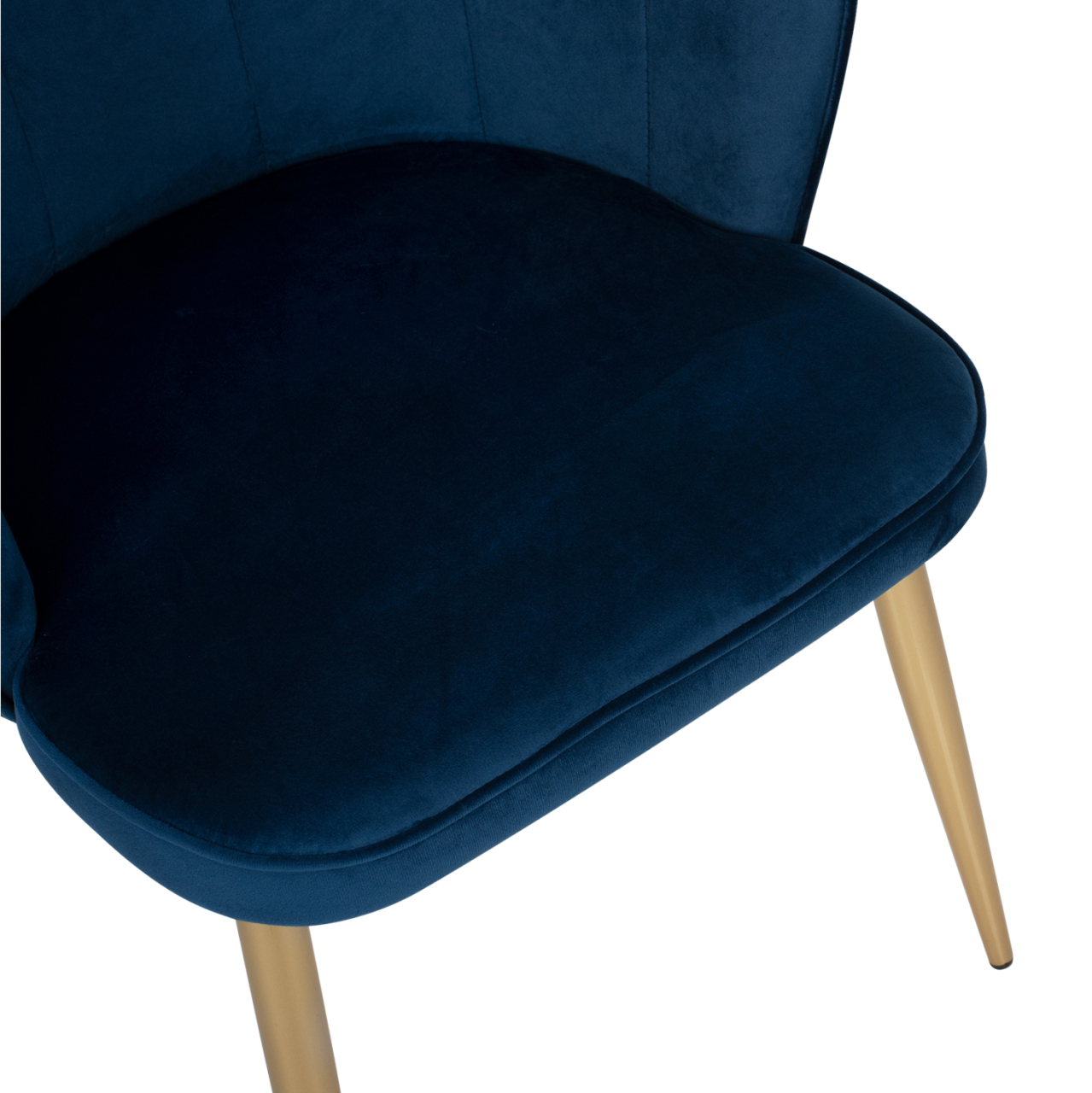 CHAIR AVIE HM8737.08 METALLIC WITH BLUE VELVET AND GOLDEN LEGS 48x48x85Ηcm. [8]