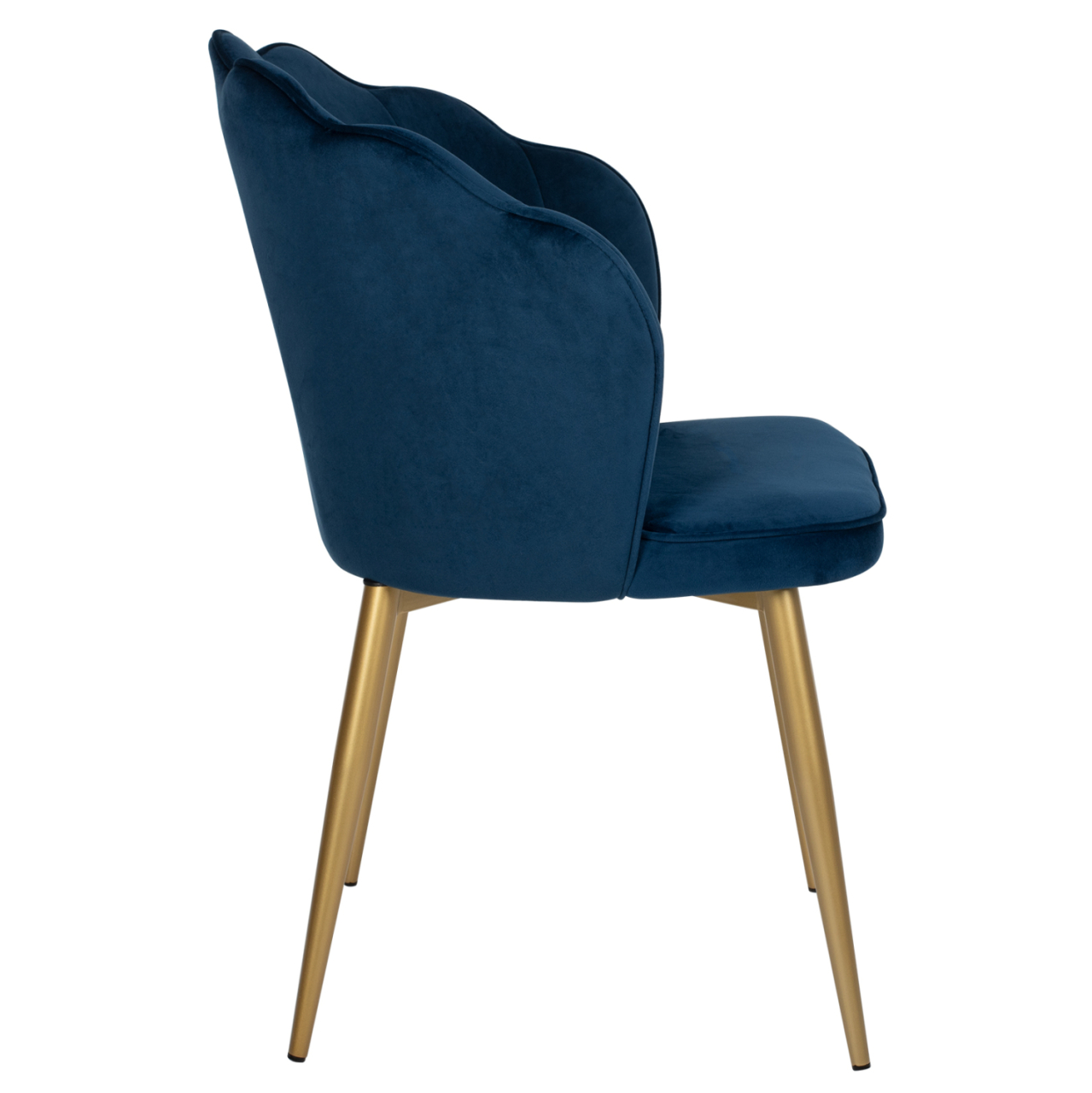 CHAIR AVIE HM8737.08 METALLIC WITH BLUE VELVET AND GOLDEN LEGS 48x48x85Ηcm. [4]