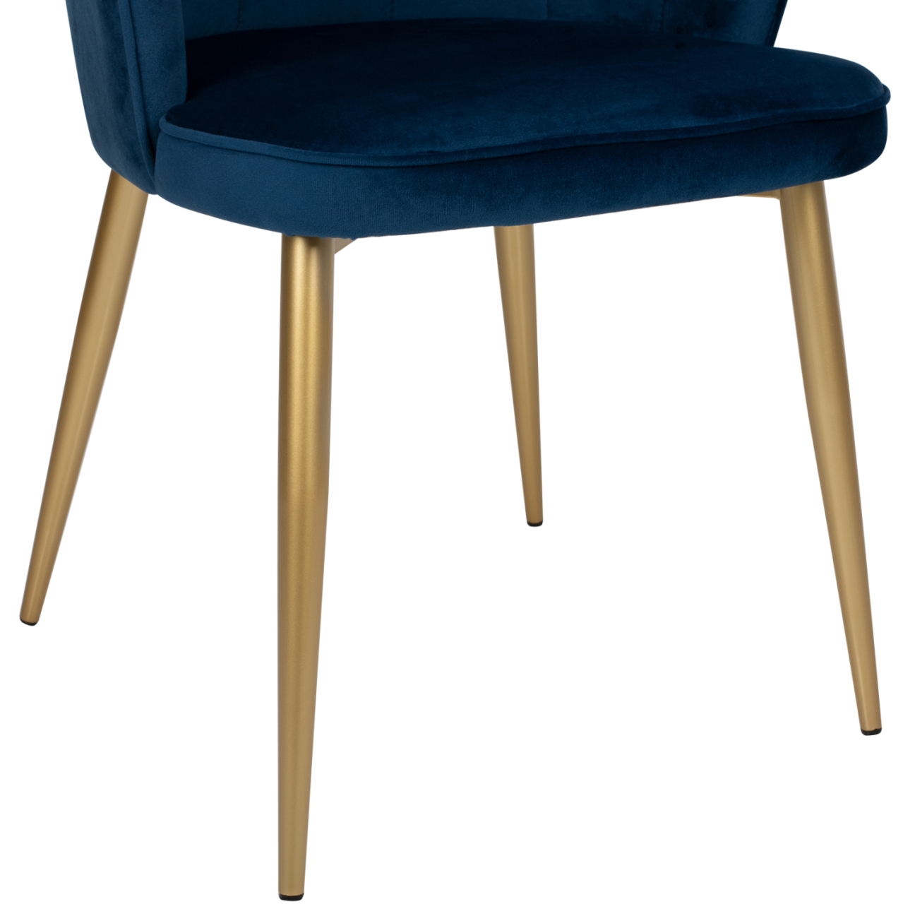 CHAIR AVIE HM8737.08 METALLIC WITH BLUE VELVET AND GOLDEN LEGS 48x48x85Ηcm. [9]