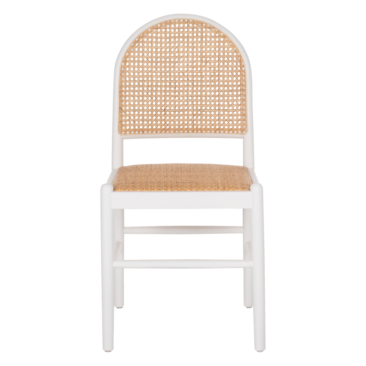 CHAIR BEECH WOOD WHITE-RATTAN BEIGE HM9407.03 43x50x87Hcm. [3]