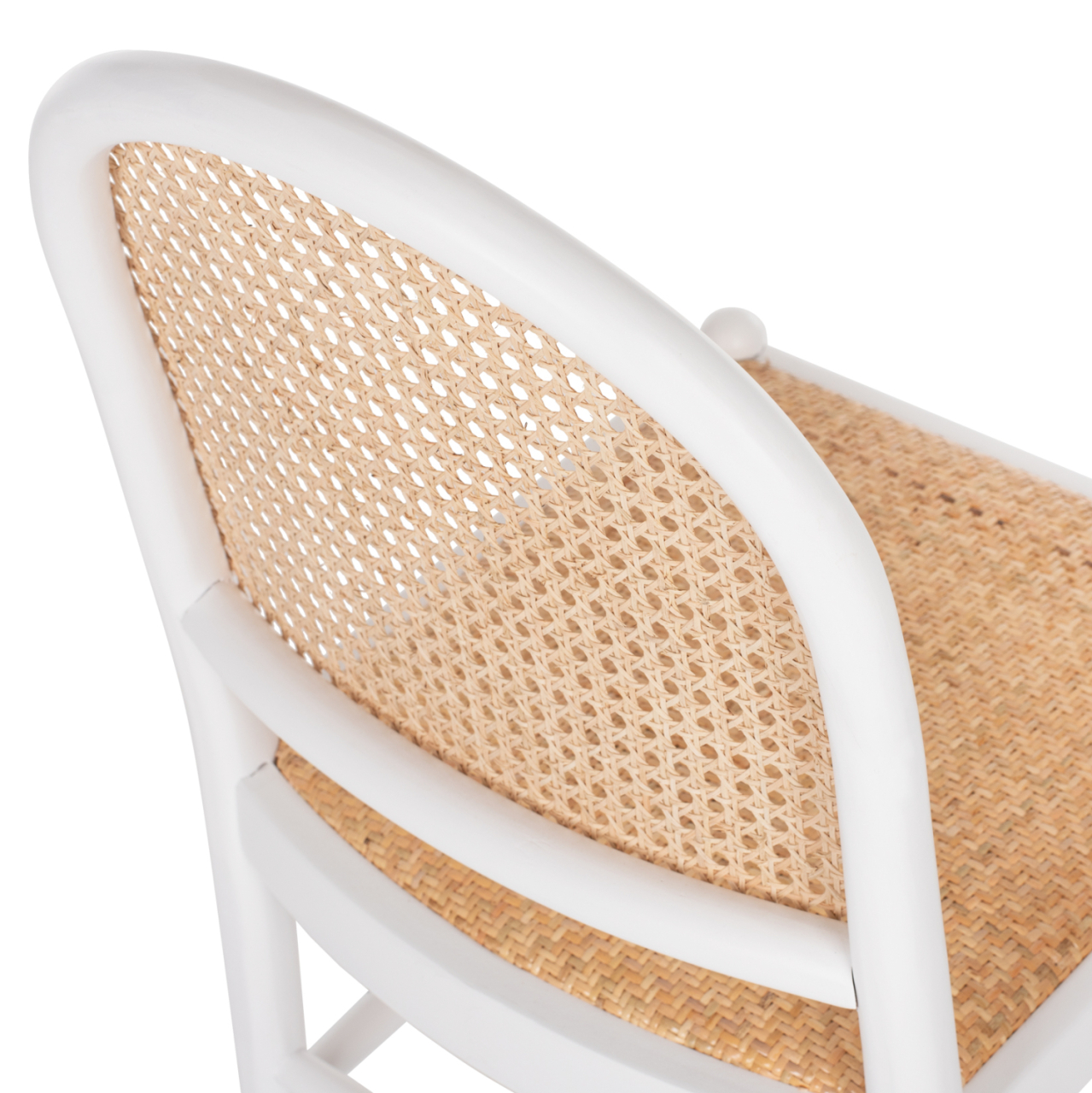CHAIR BEECH WOOD WHITE-RATTAN BEIGE HM9407.03 43x50x87Hcm. [10]