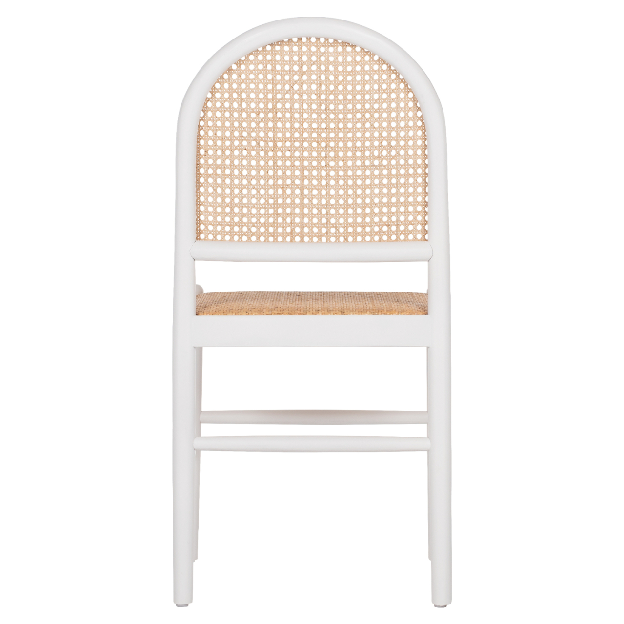 CHAIR BEECH WOOD WHITE-RATTAN BEIGE HM9407.03 43x50x87Hcm. [6]