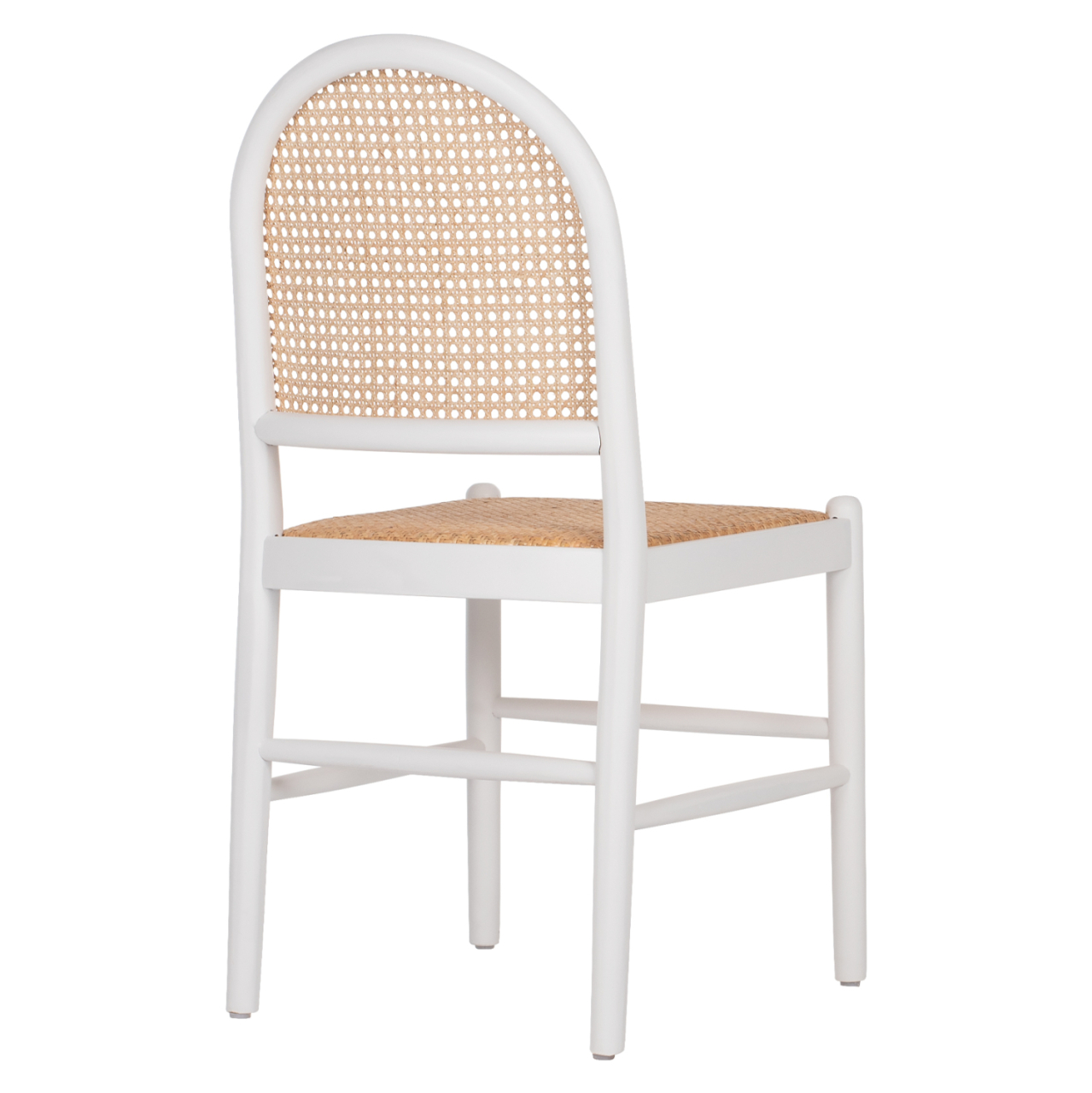 CHAIR BEECH WOOD WHITE-RATTAN BEIGE HM9407.03 43x50x87Hcm. [5]