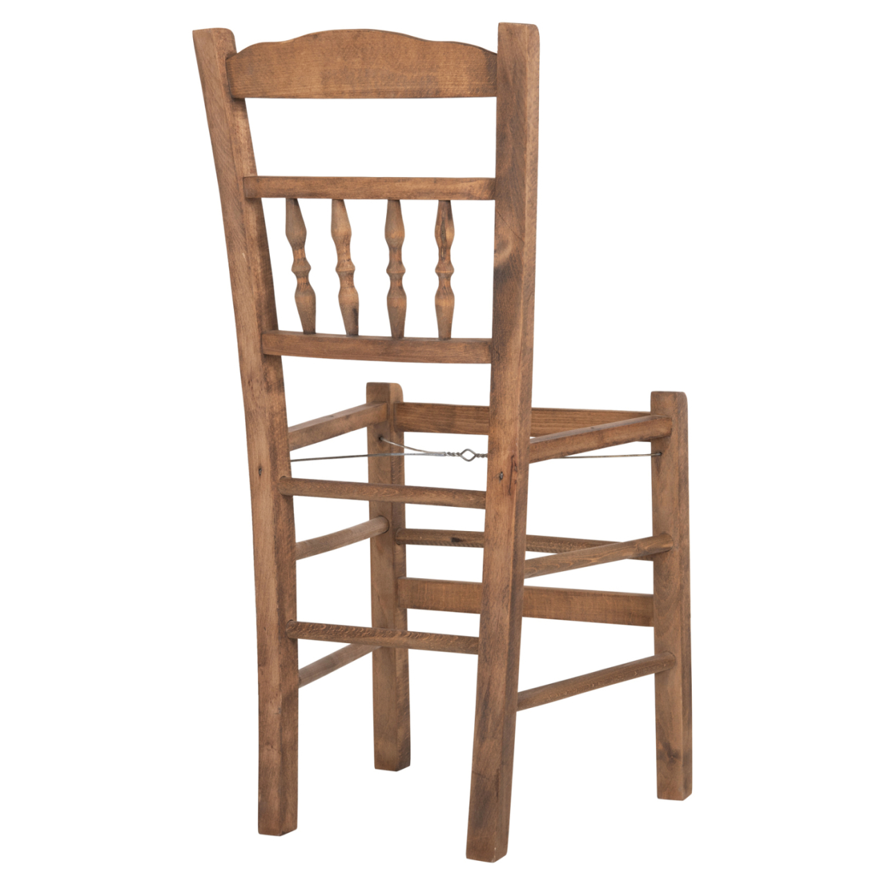 CHAIR CHOSEN HM8466.01 BEECH WOOD IMPREGNATED IN WALNUT COLOR 40.5x40.5x87Hcm.FRAME ONLY [5]