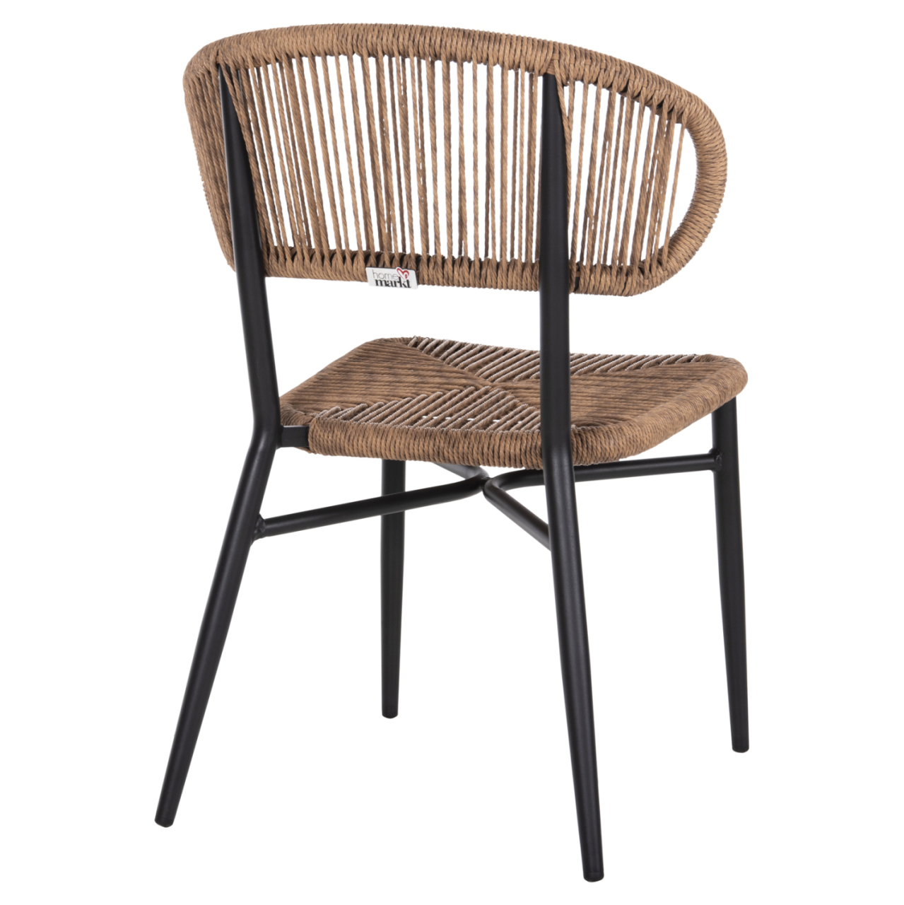 CHAIR EULO HM6049.02 ALUMINUM IN BLACK-SYNTHETIC RATTAN [5]