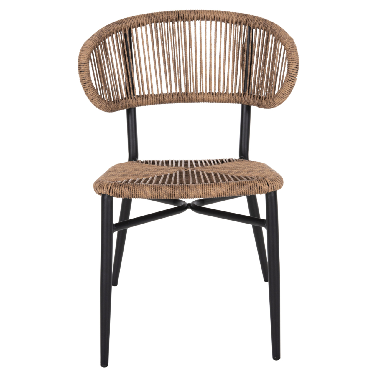 CHAIR EULO HM6049.02 ALUMINUM IN BLACK-SYNTHETIC RATTAN [3]