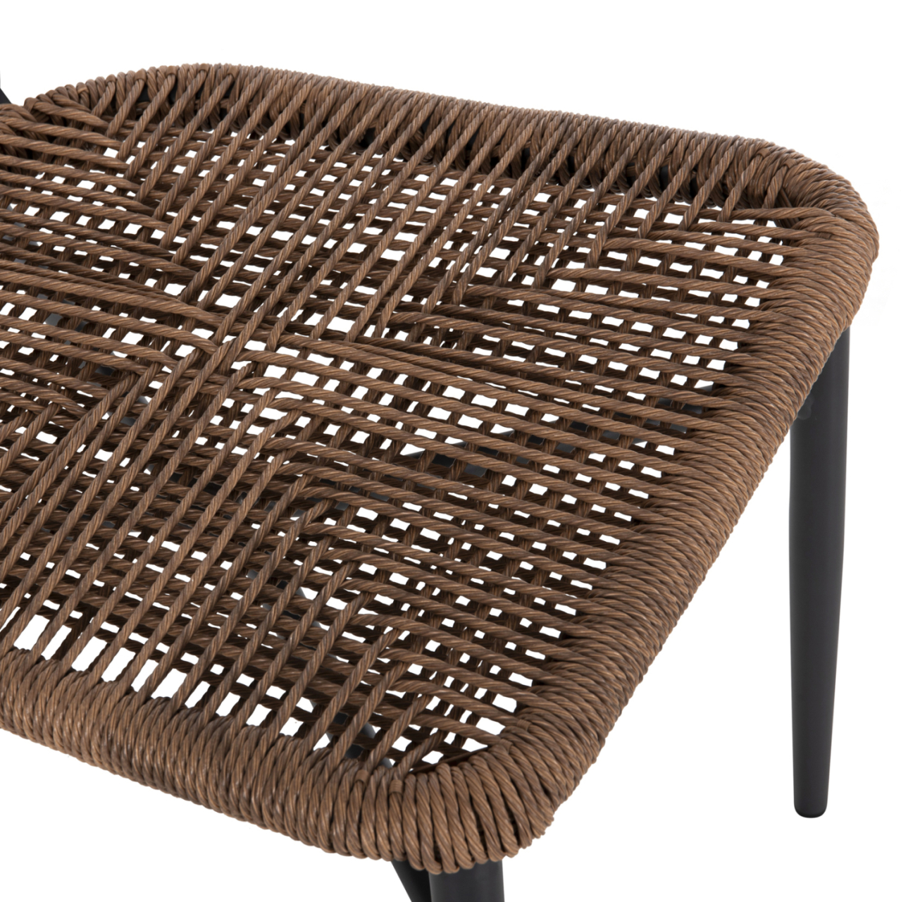 CHAIR EULO HM6049.03 ALUMINUM IN ANTHRACITE-SYNTHETIC RATTAN IN GREY 49x60x78Hcm [8]