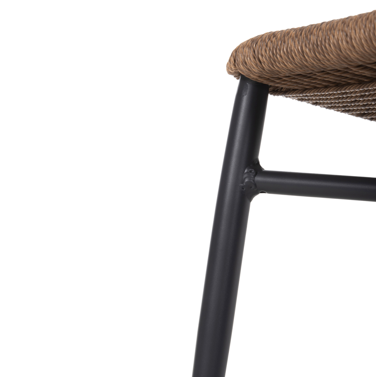 CHAIR EULO HM6049.03 ALUMINUM IN ANTHRACITE-SYNTHETIC RATTAN IN GREY 49x60x78Hcm [10]