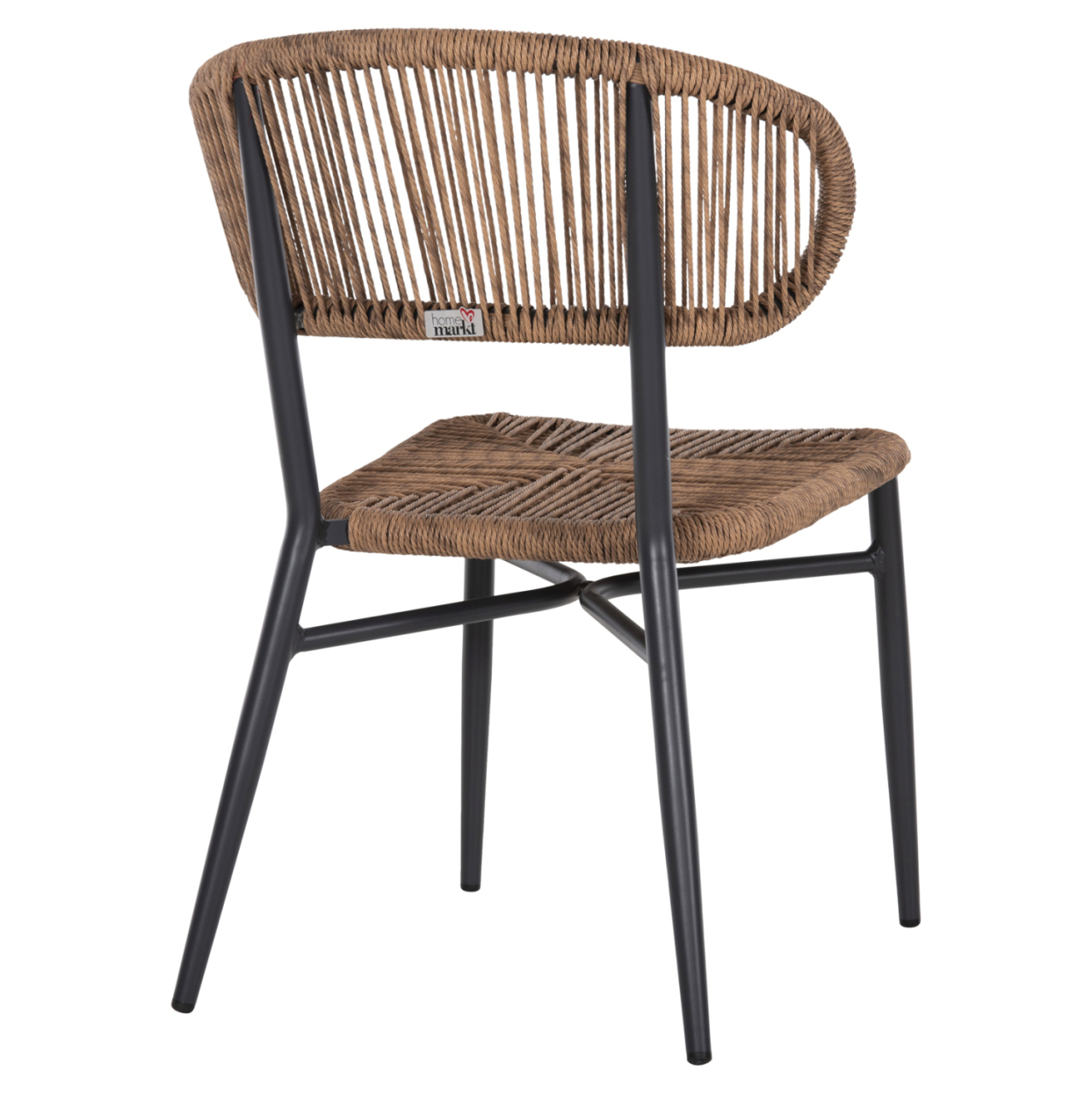 CHAIR EULO HM6049.03 ALUMINUM IN ANTHRACITE-SYNTHETIC RATTAN IN GREY 49x60x78Hcm [5]