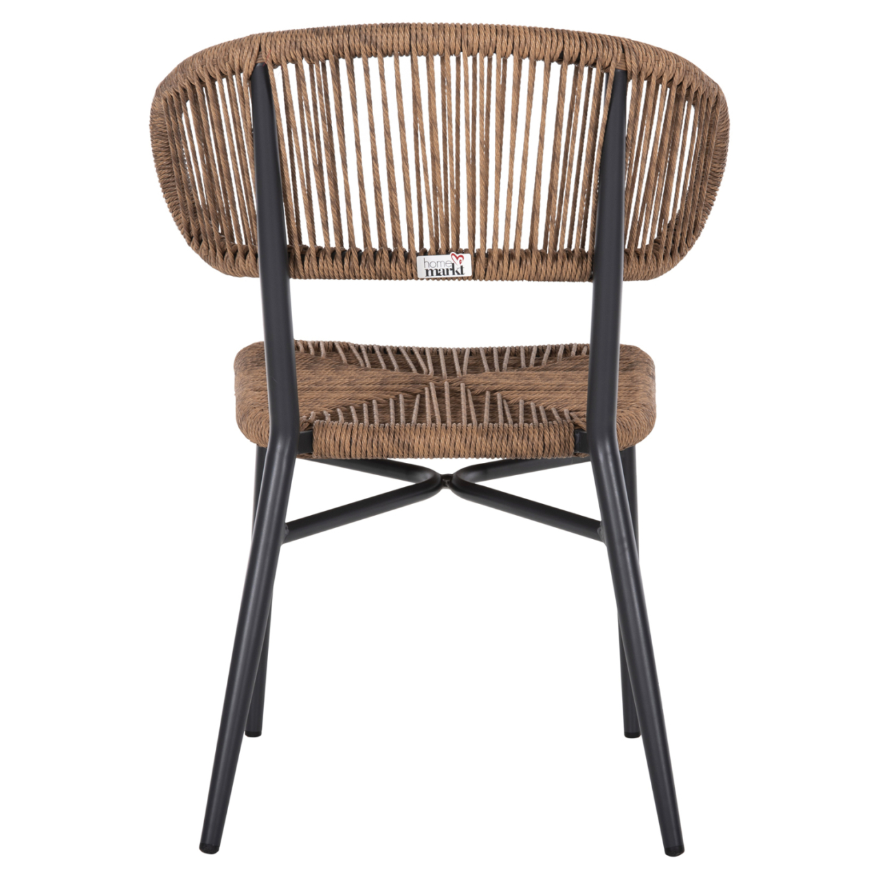CHAIR EULO HM6049.03 ALUMINUM IN ANTHRACITE-SYNTHETIC RATTAN IN GREY 49x60x78Hcm [6]