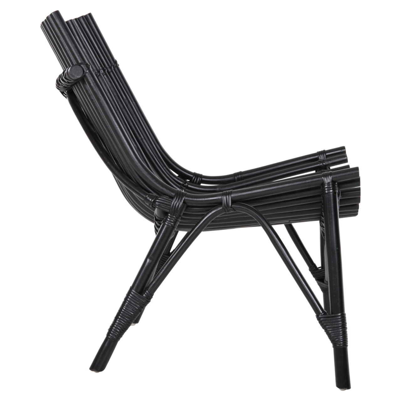 CHAIR FOR OUTDOORS CELLION HM9812.02 RATTAN POLES IN BLACK COLOR 76x72x83Hcm. [4]