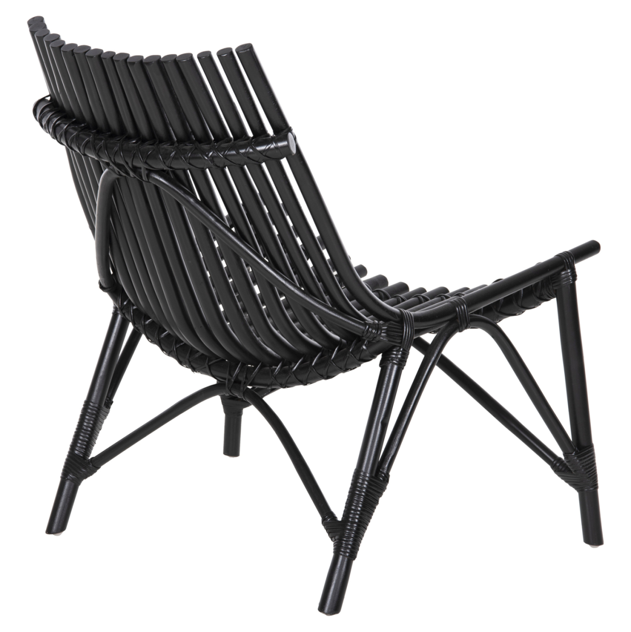 CHAIR FOR OUTDOORS CELLION HM9812.02 RATTAN POLES IN BLACK COLOR 76x72x83Hcm. [5]
