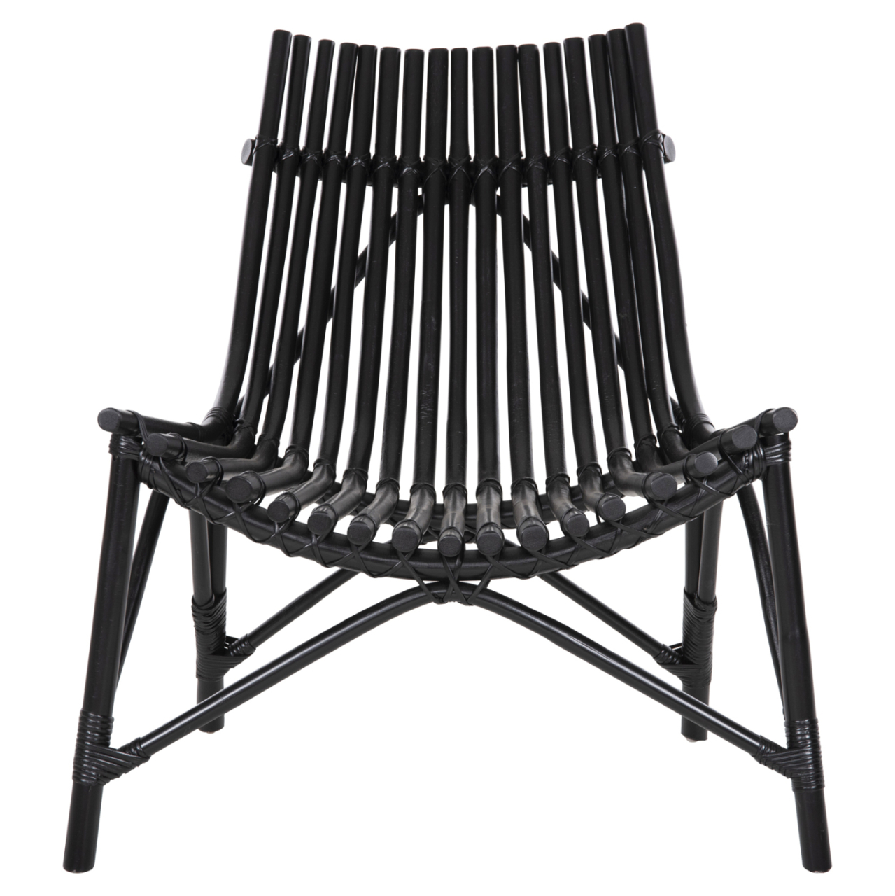 CHAIR FOR OUTDOORS CELLION HM9812.02 RATTAN POLES IN BLACK COLOR 76x72x83Hcm. [3]
