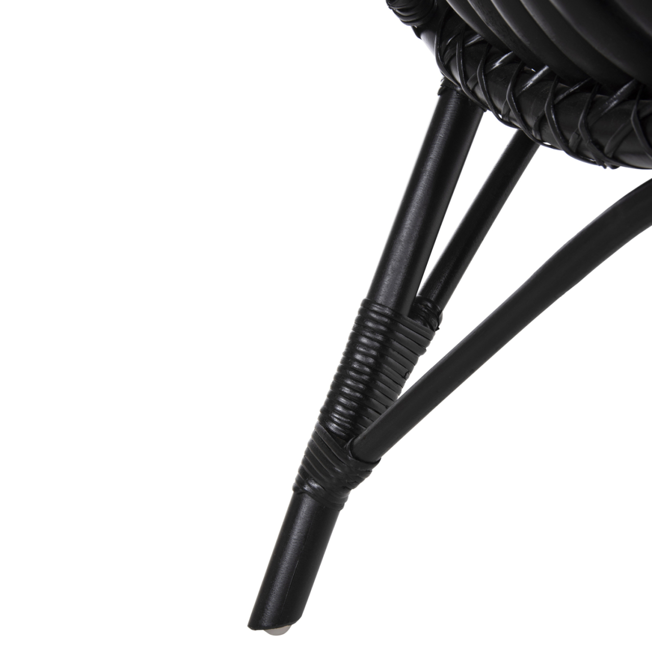 CHAIR FOR OUTDOORS CELLION HM9812.02 RATTAN POLES IN BLACK COLOR 76x72x83Hcm. [10]