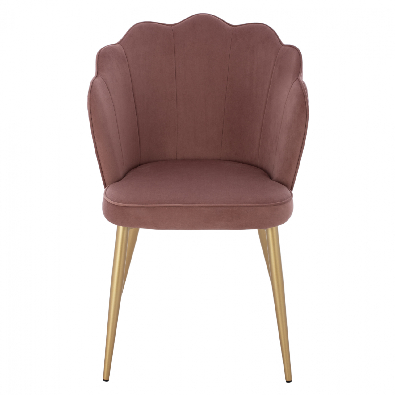CHAIR HM8737.02 VELVET DUSTY PINK WITH METAL GOLD FRAME 48x48x85 cm. [3]