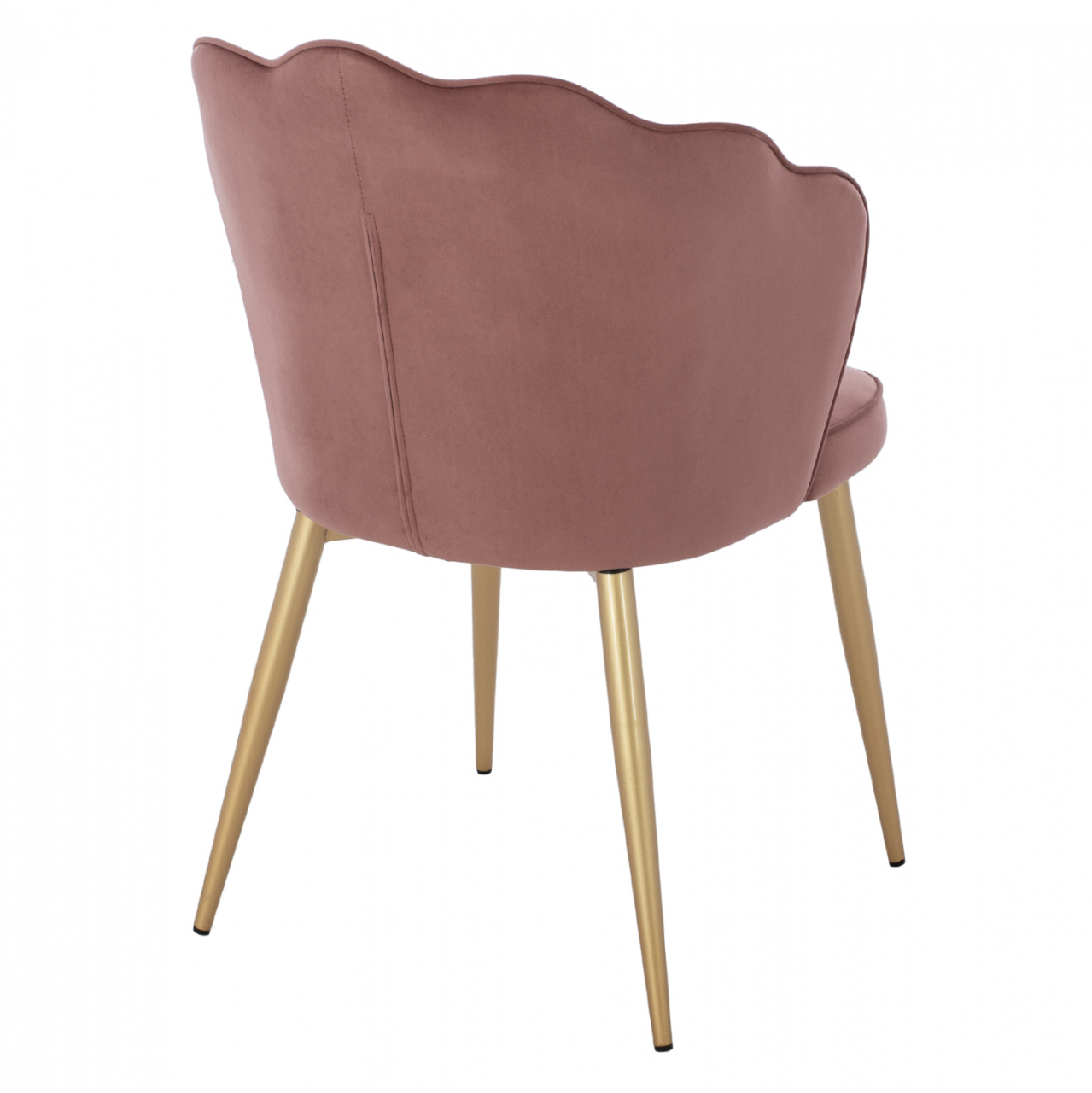 CHAIR HM8737.02 VELVET DUSTY PINK WITH METAL GOLD FRAME 48x48x85 cm. [5]