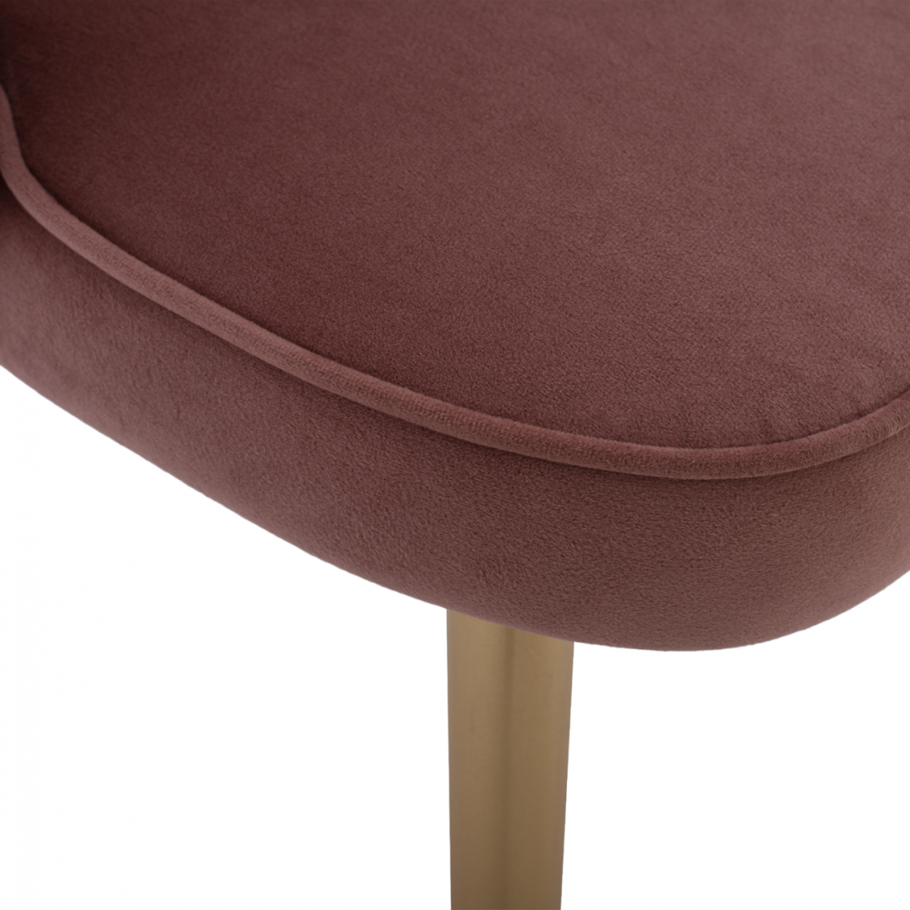 CHAIR HM8737.02 VELVET DUSTY PINK WITH METAL GOLD FRAME 48x48x85 cm. [9]