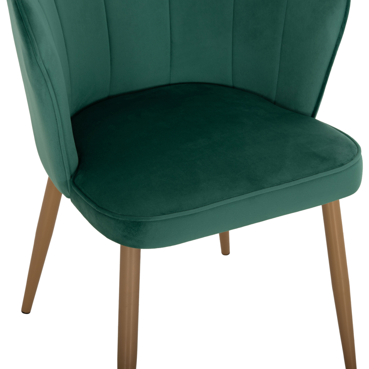 CHAIR HM8737.03 VELVET GREEN WITH METAL GOLD FRAME 57.5x57.5x85 cm. [8]