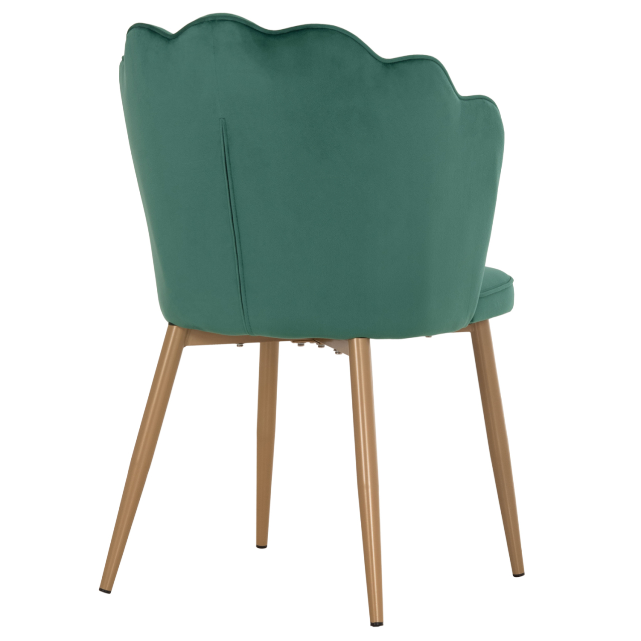 CHAIR HM8737.03 VELVET GREEN WITH METAL GOLD FRAME 57.5x57.5x85 cm. [5]