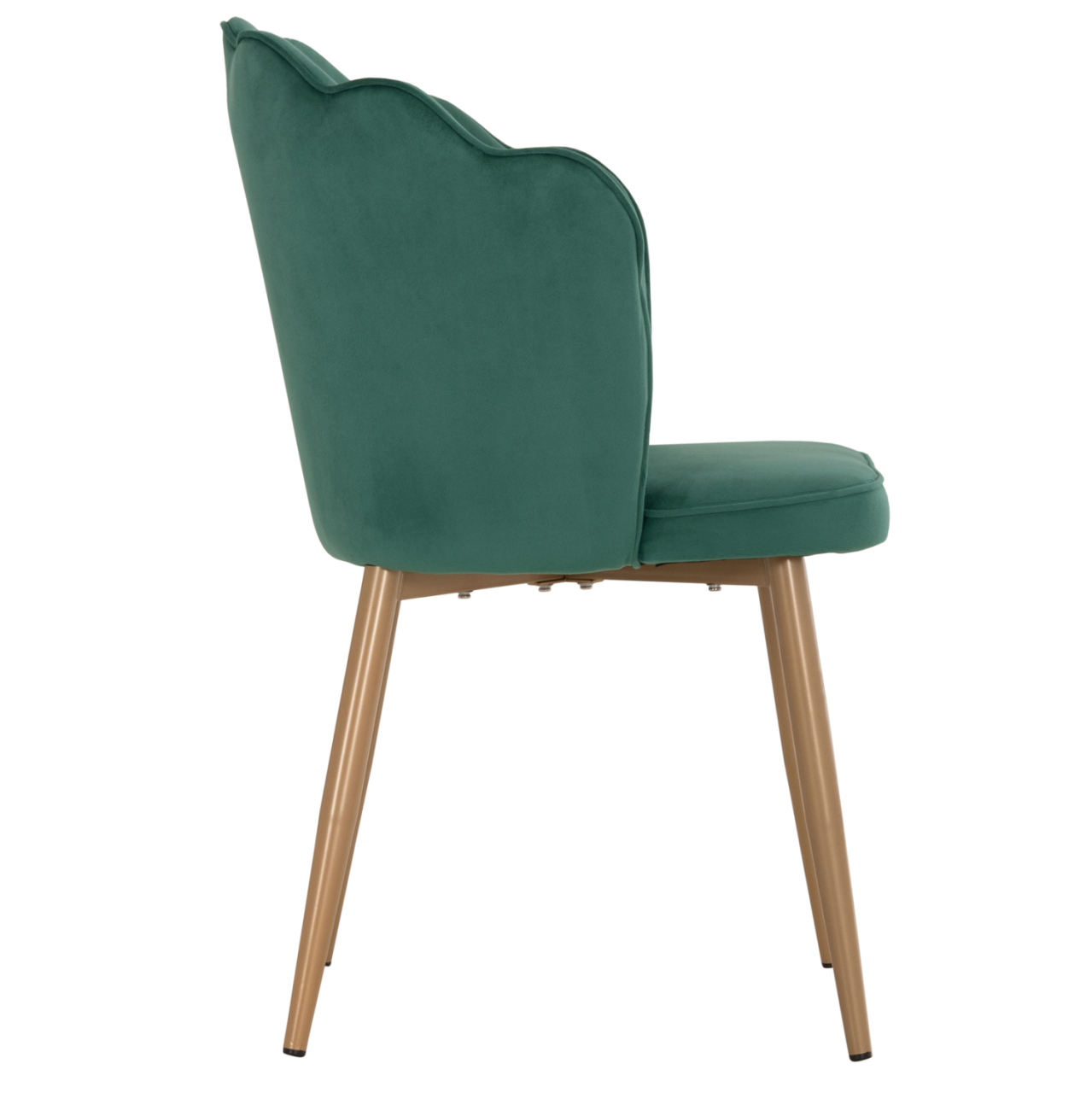 CHAIR HM8737.03 VELVET GREEN WITH METAL GOLD FRAME 57.5x57.5x85 cm. [4]