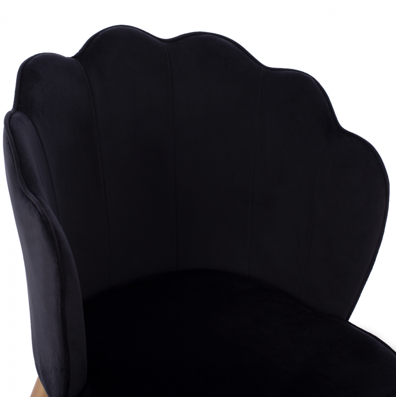 CHAIR HM8737.04 VELVET BLACK WITH METAL GOLD FRAME 48x48x85 cm. [7]
