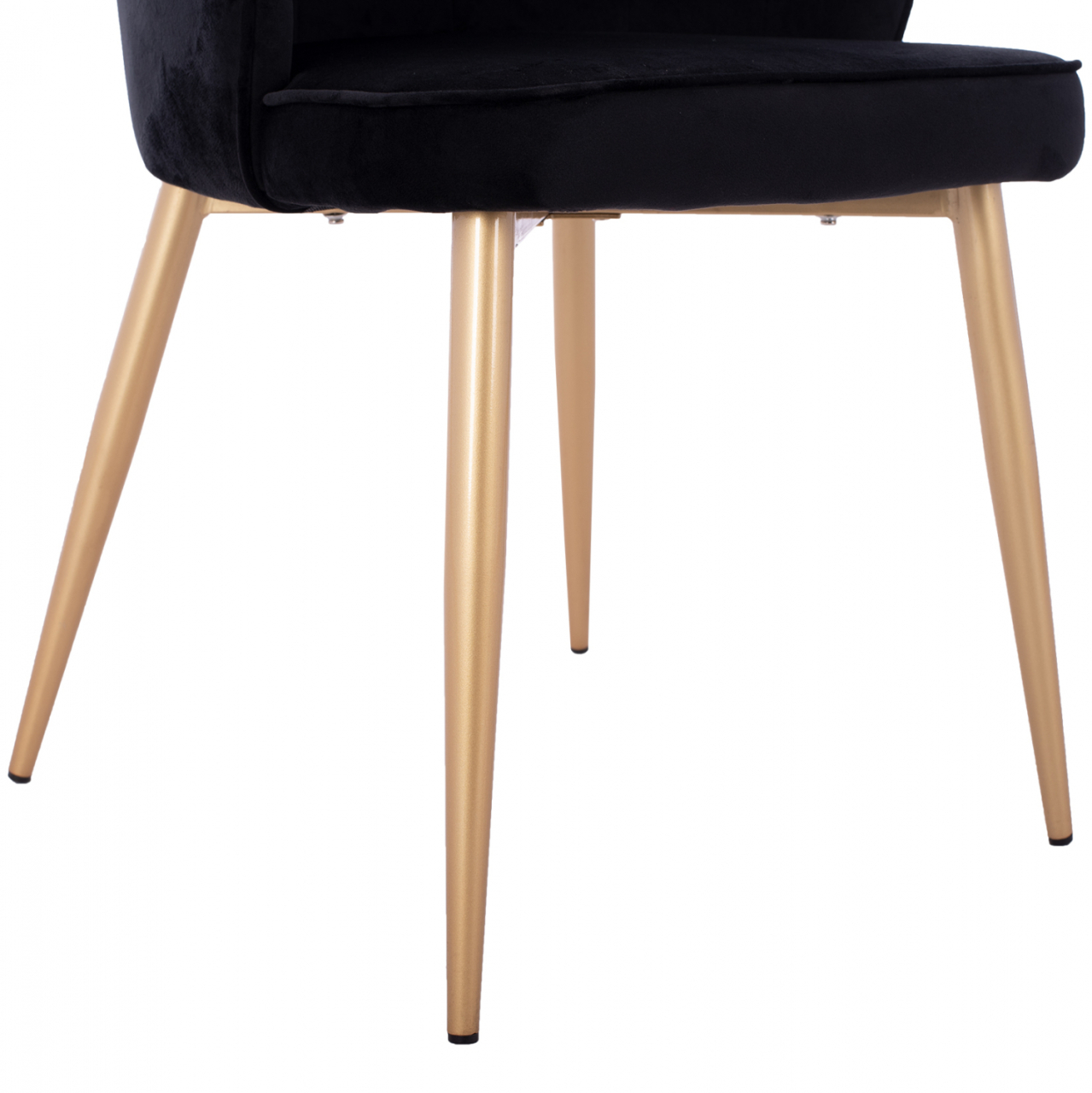 CHAIR HM8737.04 VELVET BLACK WITH METAL GOLD FRAME 48x48x85 cm. [9]
