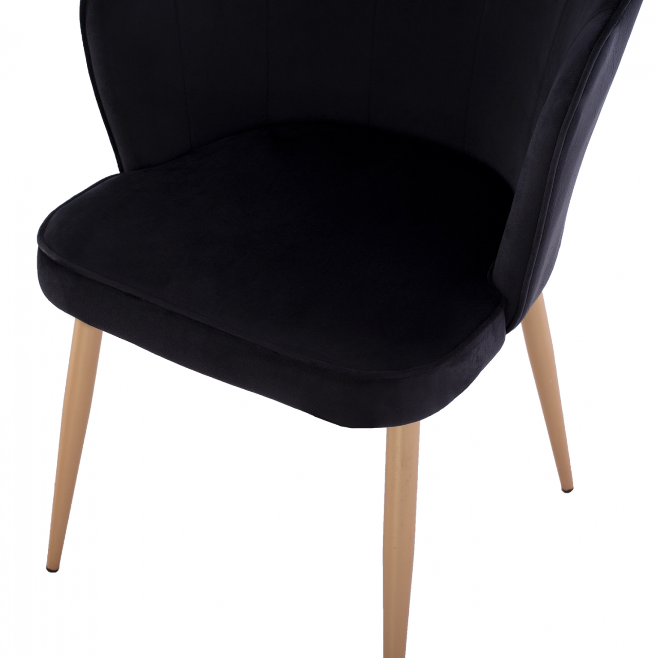 CHAIR HM8737.04 VELVET BLACK WITH METAL GOLD FRAME 48x48x85 cm. [8]