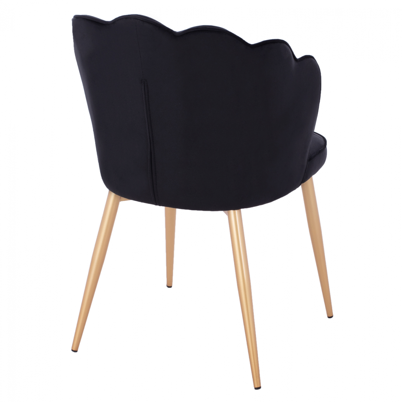 CHAIR HM8737.04 VELVET BLACK WITH METAL GOLD FRAME 48x48x85 cm. [5]