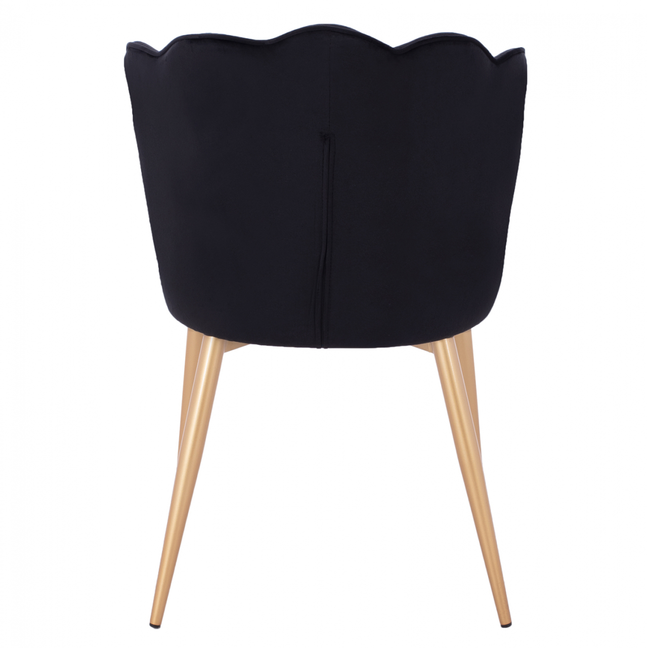 CHAIR HM8737.04 VELVET BLACK WITH METAL GOLD FRAME 48x48x85 cm. [6]