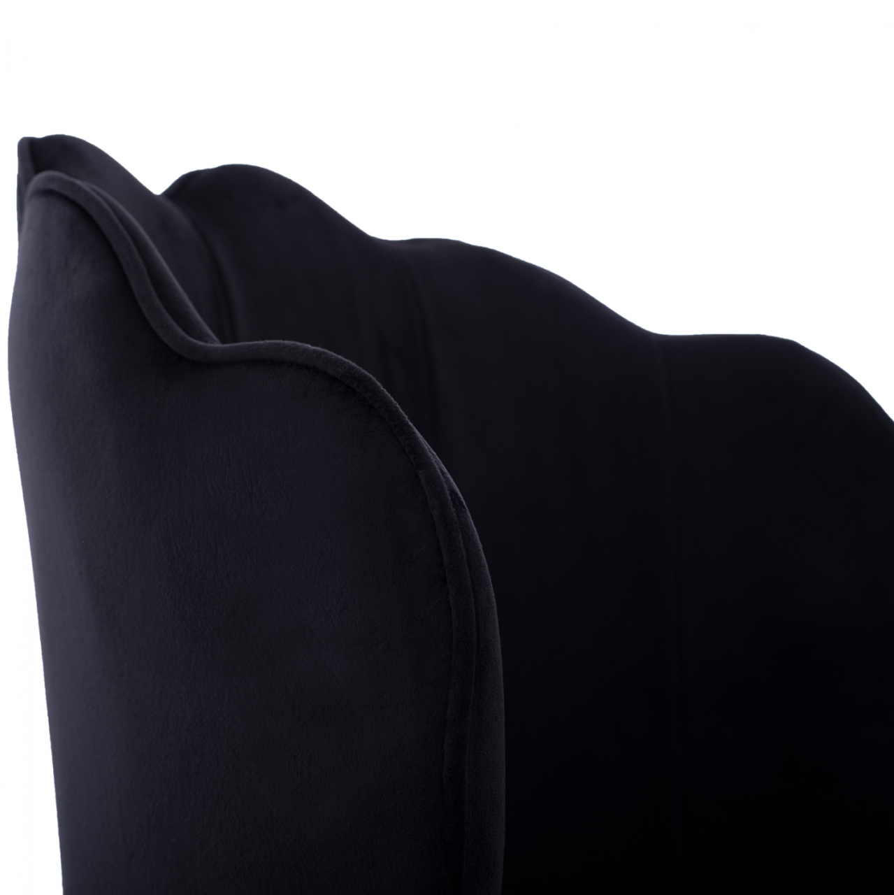 CHAIR HM8737.04 VELVET BLACK WITH METAL GOLD FRAME 48x48x85 cm. [10]