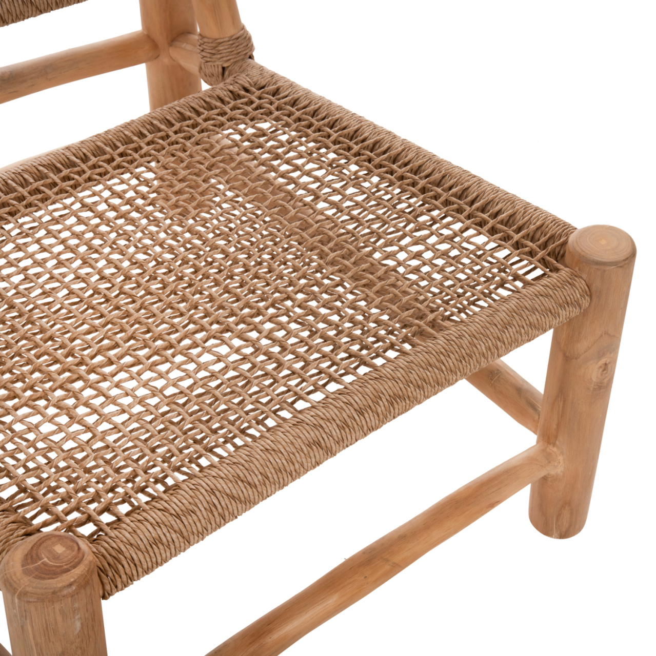 CHAIR INDOOR LONDER HM5986 TEAK WOOD AND SYNTHETIC RATTAN 63x77x77Hcm. [8]