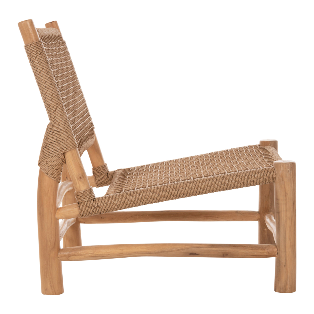 CHAIR INDOOR LONDER HM5986 TEAK WOOD AND SYNTHETIC RATTAN 63x77x77Hcm. [4]
