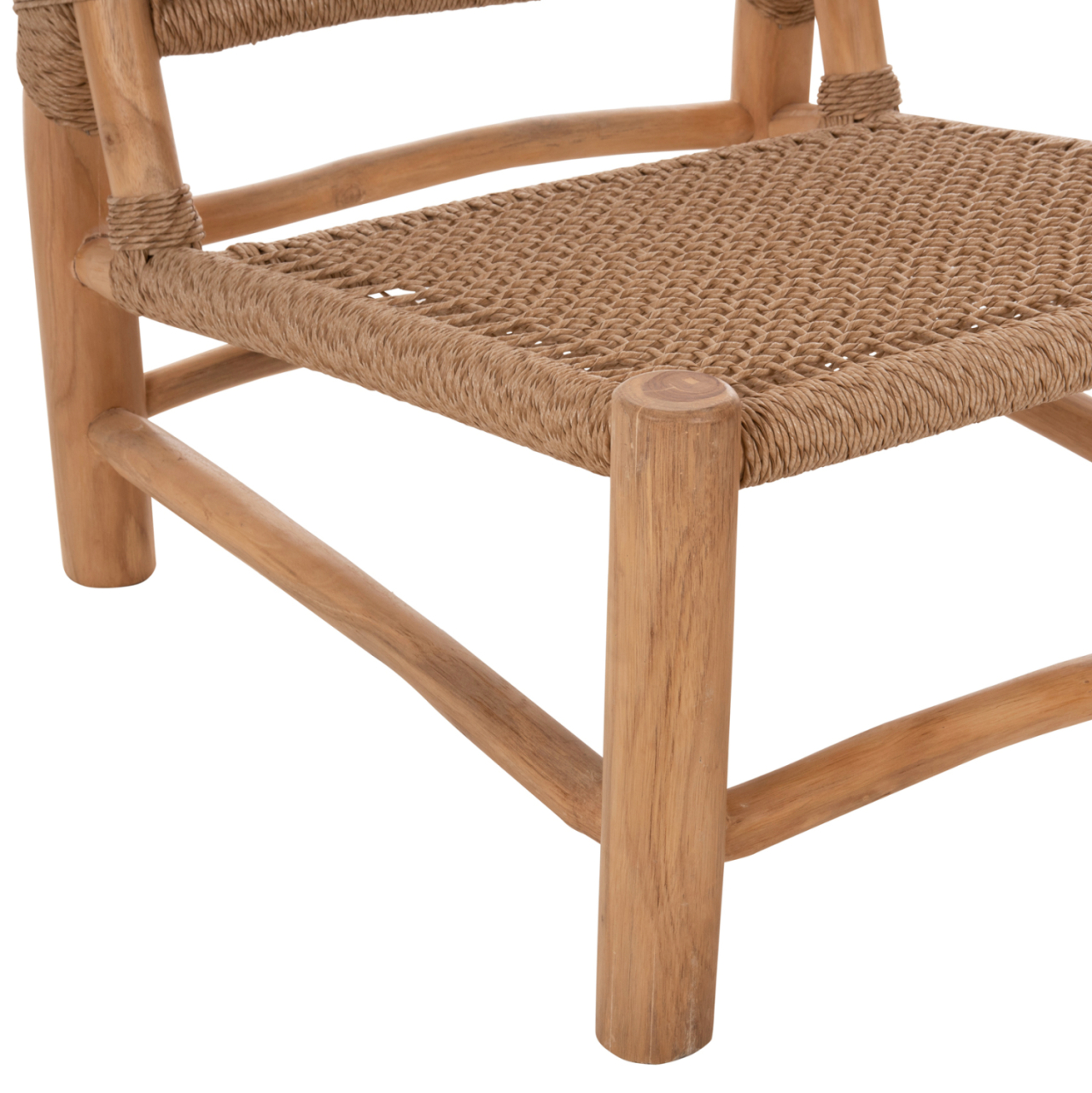 CHAIR INDOOR LONDER HM5986 TEAK WOOD AND SYNTHETIC RATTAN 63x77x77Hcm. [9]