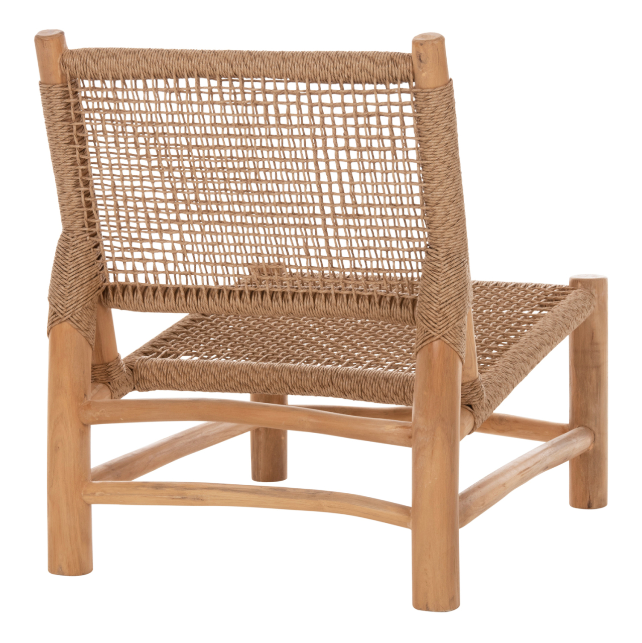 CHAIR INDOOR LONDER HM5986 TEAK WOOD AND SYNTHETIC RATTAN 63x77x77Hcm. [5]