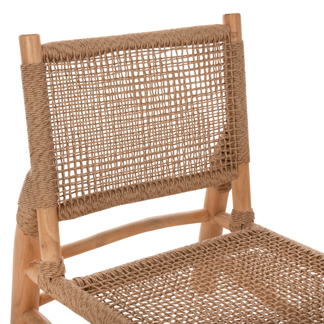 CHAIR INDOOR LONDER HM5986 TEAK WOOD AND SYNTHETIC RATTAN 63x77x77Hcm. [7]