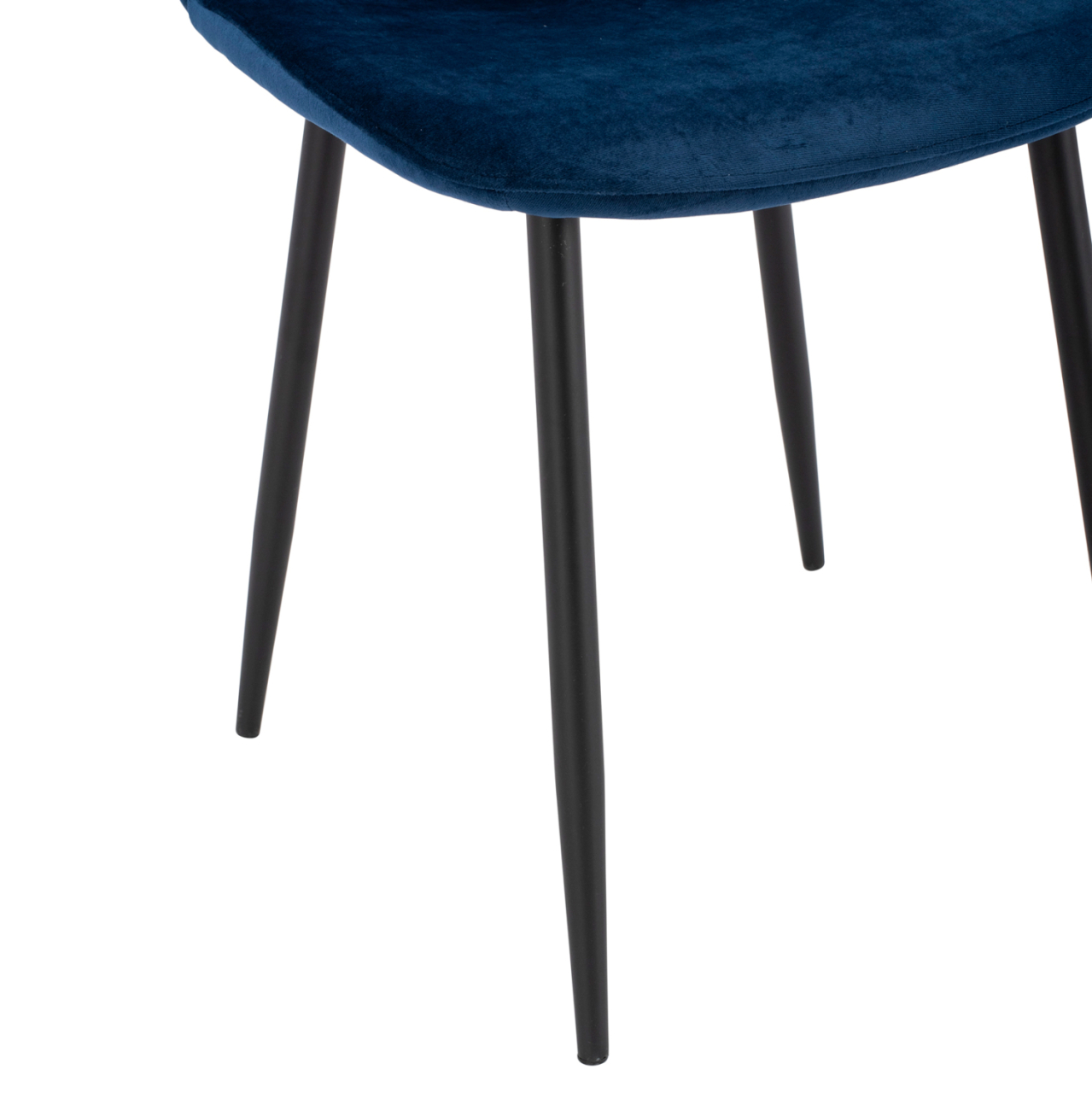 Chair Leonardo Velvet Blue with Metallic Legs HM00100.08 43x54x88 cm. [8]