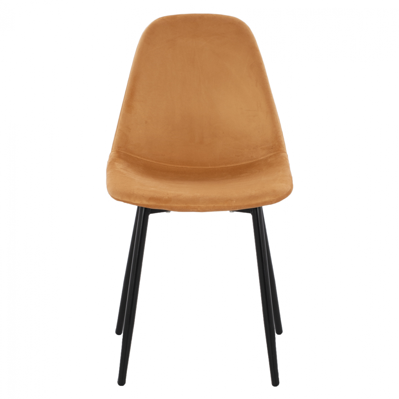 CHAIR LEONARDO VELVET GOLD WITH METAL LEGS 45x47x87Y cm. ΗΜ00100.09 [3]