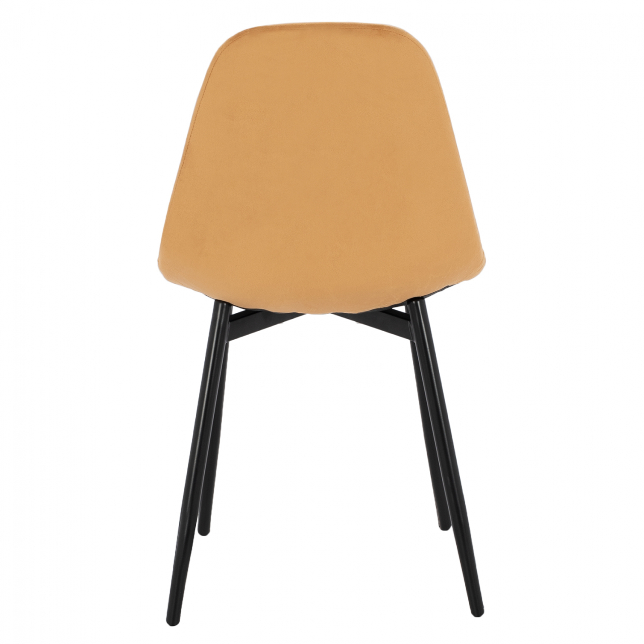 CHAIR LEONARDO VELVET GOLD WITH METAL LEGS 45x47x87Y cm. ΗΜ00100.09 [6]