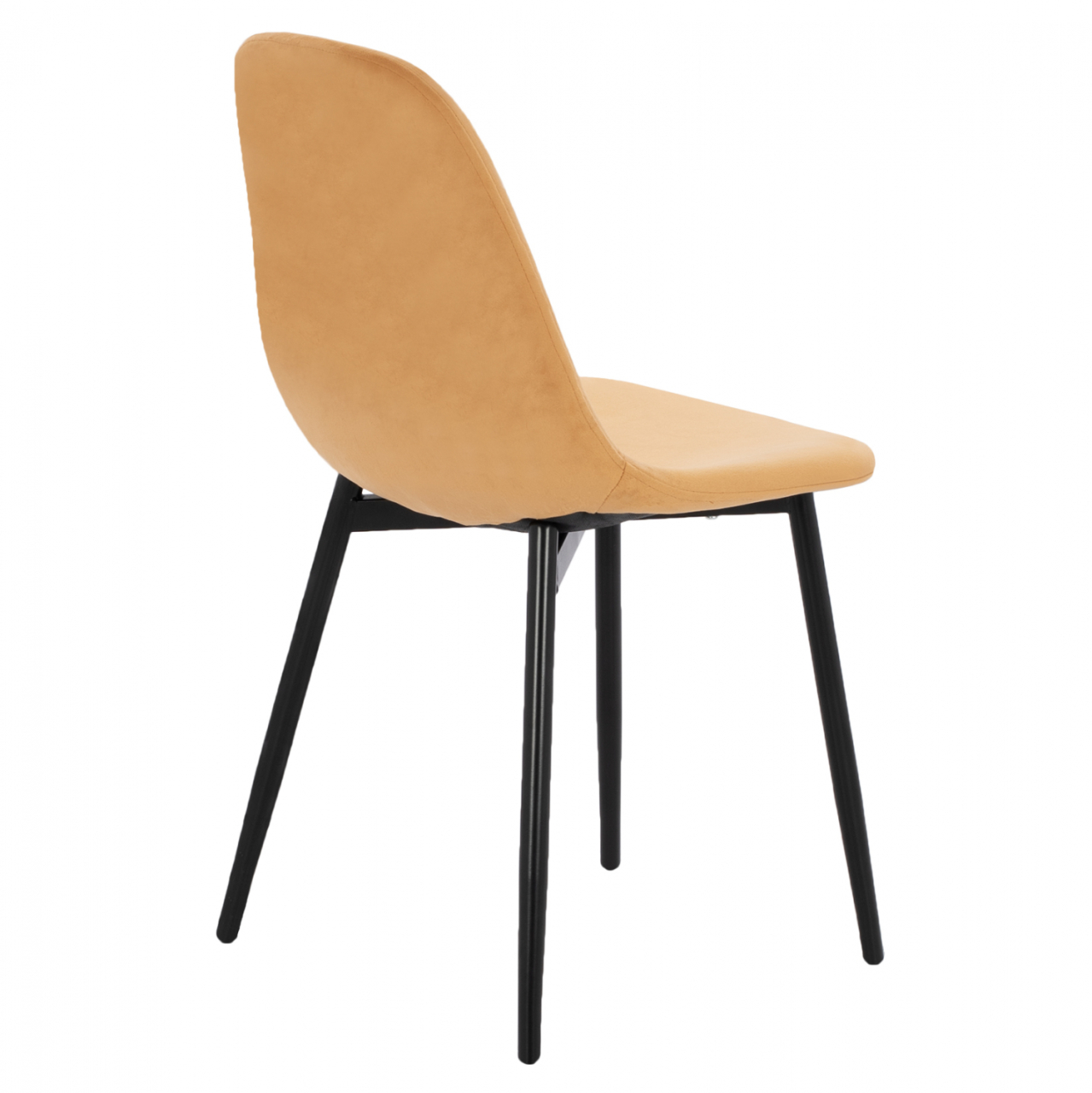 CHAIR LEONARDO VELVET GOLD WITH METAL LEGS 45x47x87Y cm. ΗΜ00100.09 [5]