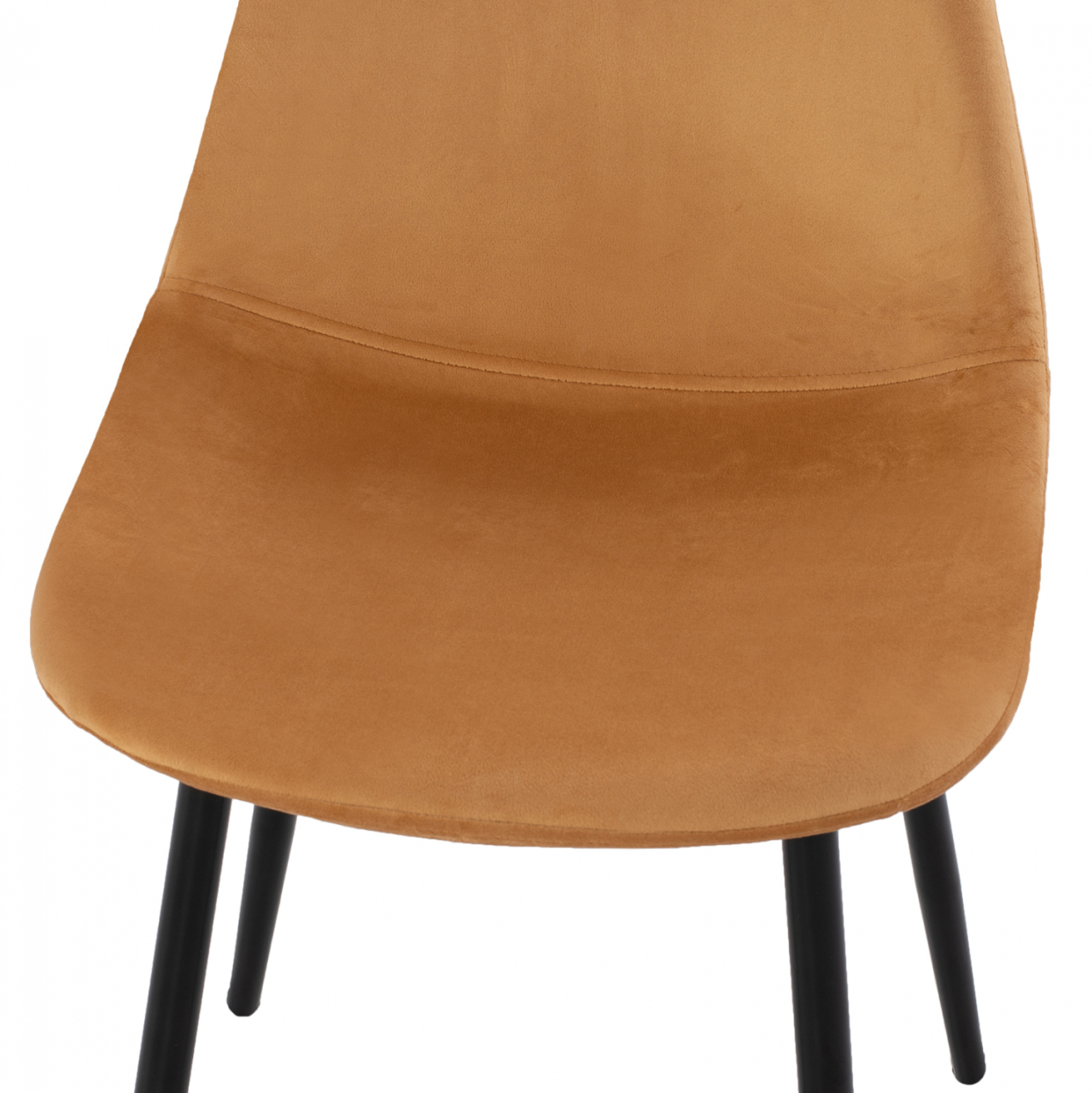 CHAIR LEONARDO VELVET GOLD WITH METAL LEGS 45x47x87Y cm. ΗΜ00100.09 [8]