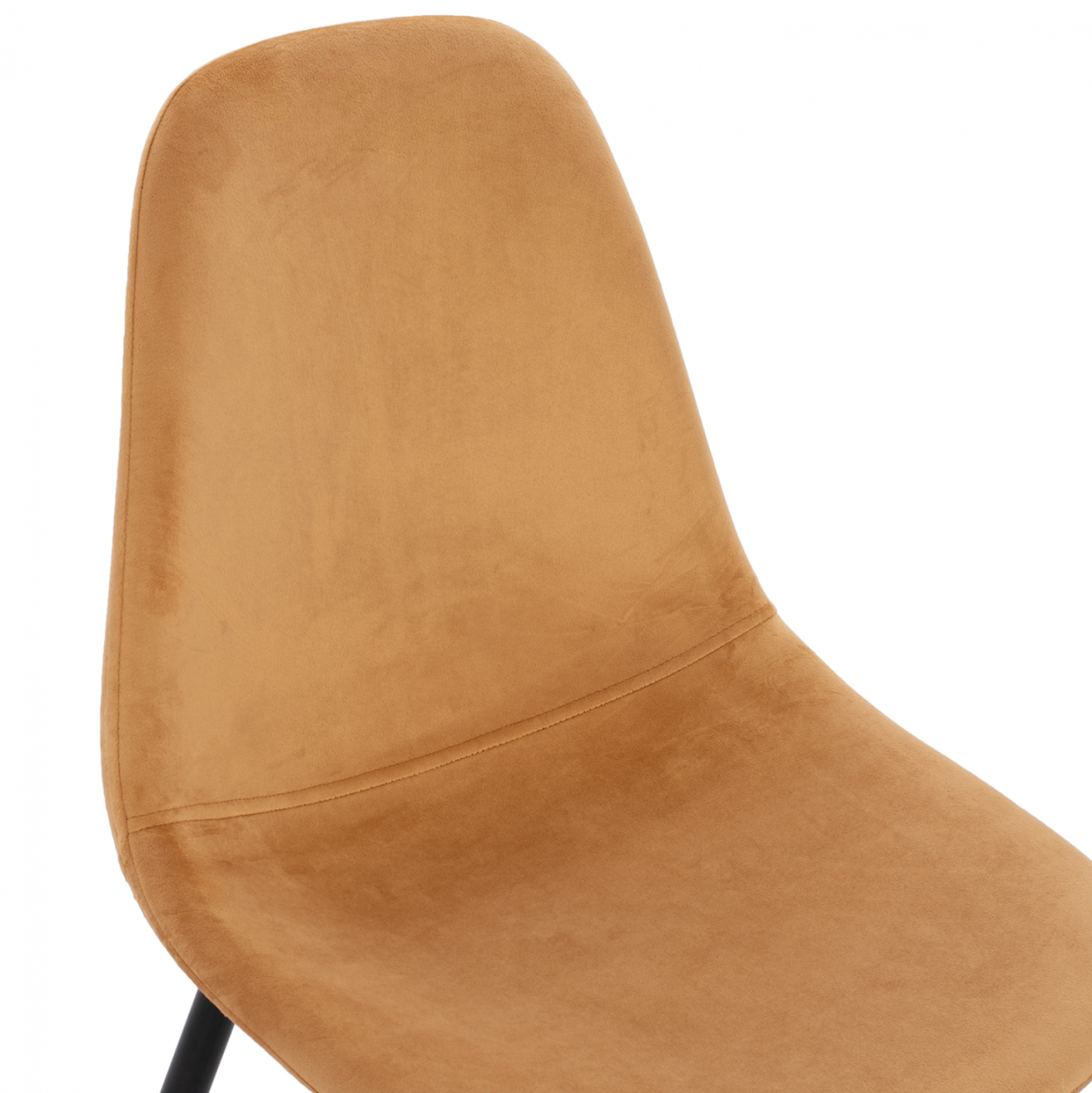 CHAIR LEONARDO VELVET GOLD WITH METAL LEGS 45x47x87Y cm. ΗΜ00100.09 [7]