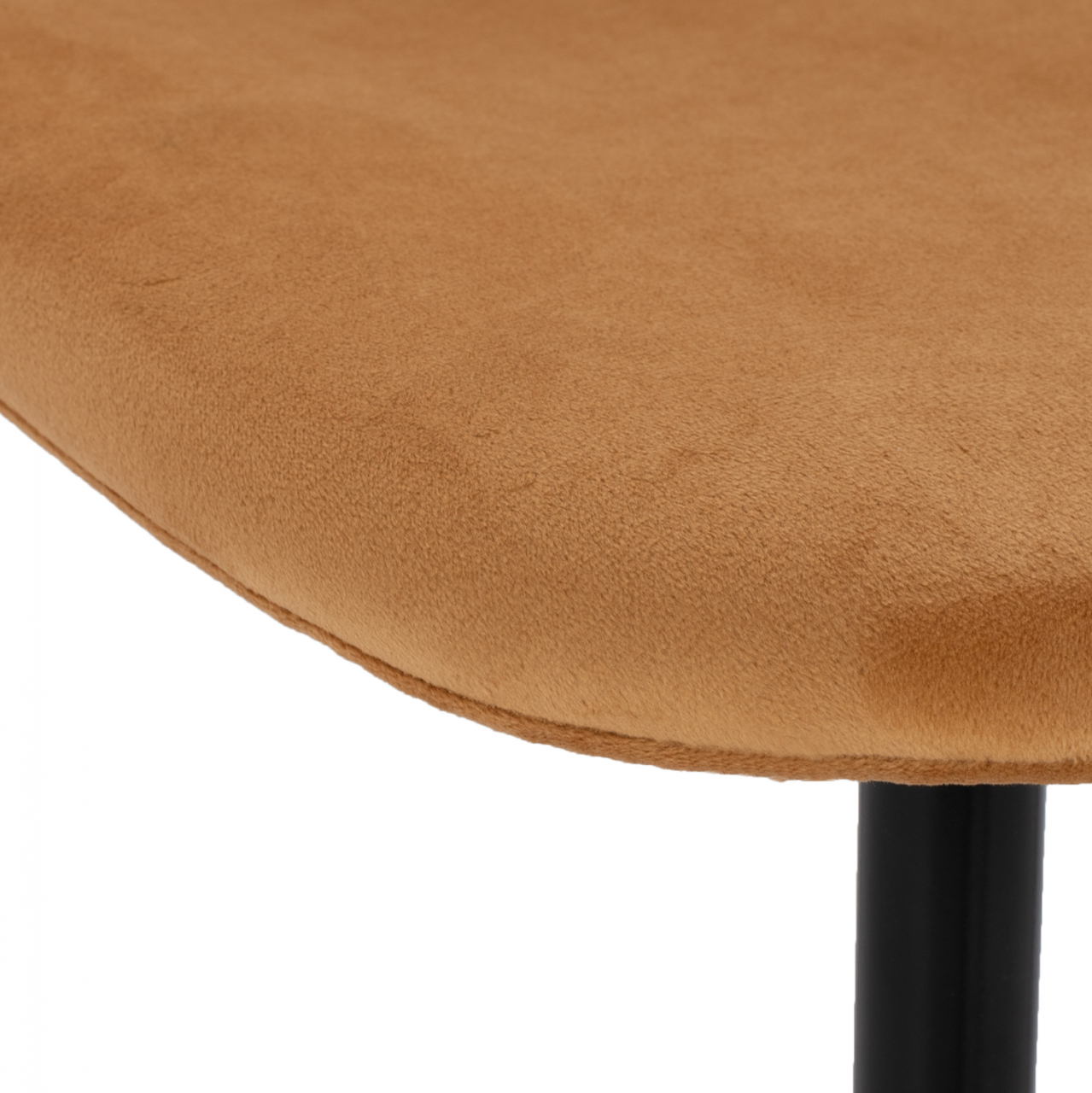 CHAIR LEONARDO VELVET GOLD WITH METAL LEGS 45x47x87Y cm. ΗΜ00100.09 [9]