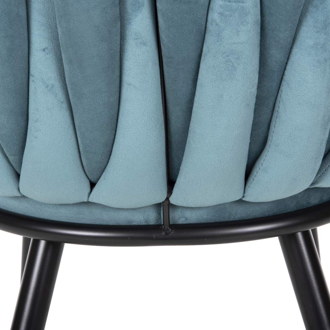 CHAIR LUANDA HM8741.05 TURQUOISE VELVET-BLACK METALLIC LEGS 62x54x79Hcm. [9]
