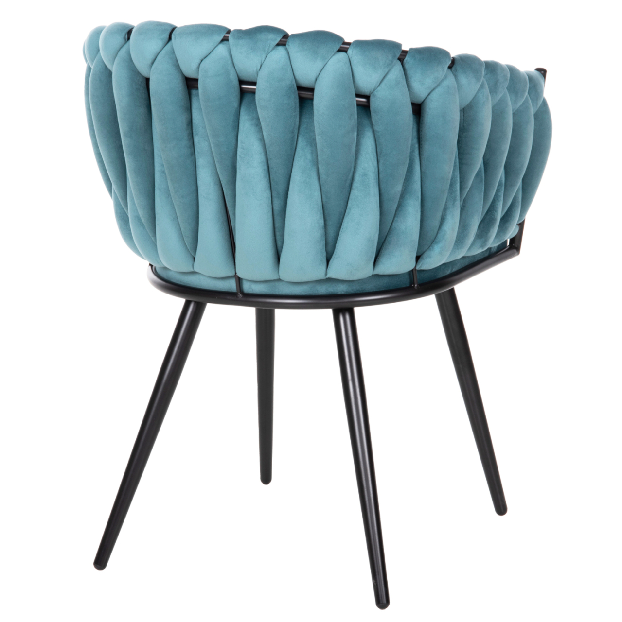 CHAIR LUANDA HM8741.05 TURQUOISE VELVET-BLACK METALLIC LEGS 62x54x79Hcm. [5]