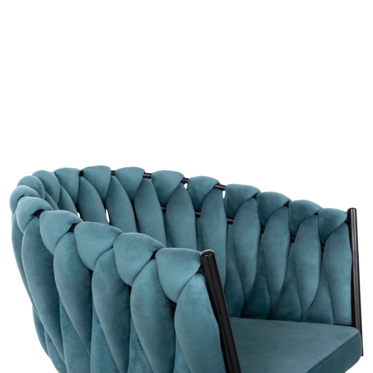 CHAIR LUANDA HM8741.05 TURQUOISE VELVET-BLACK METALLIC LEGS 62x54x79Hcm. [7]