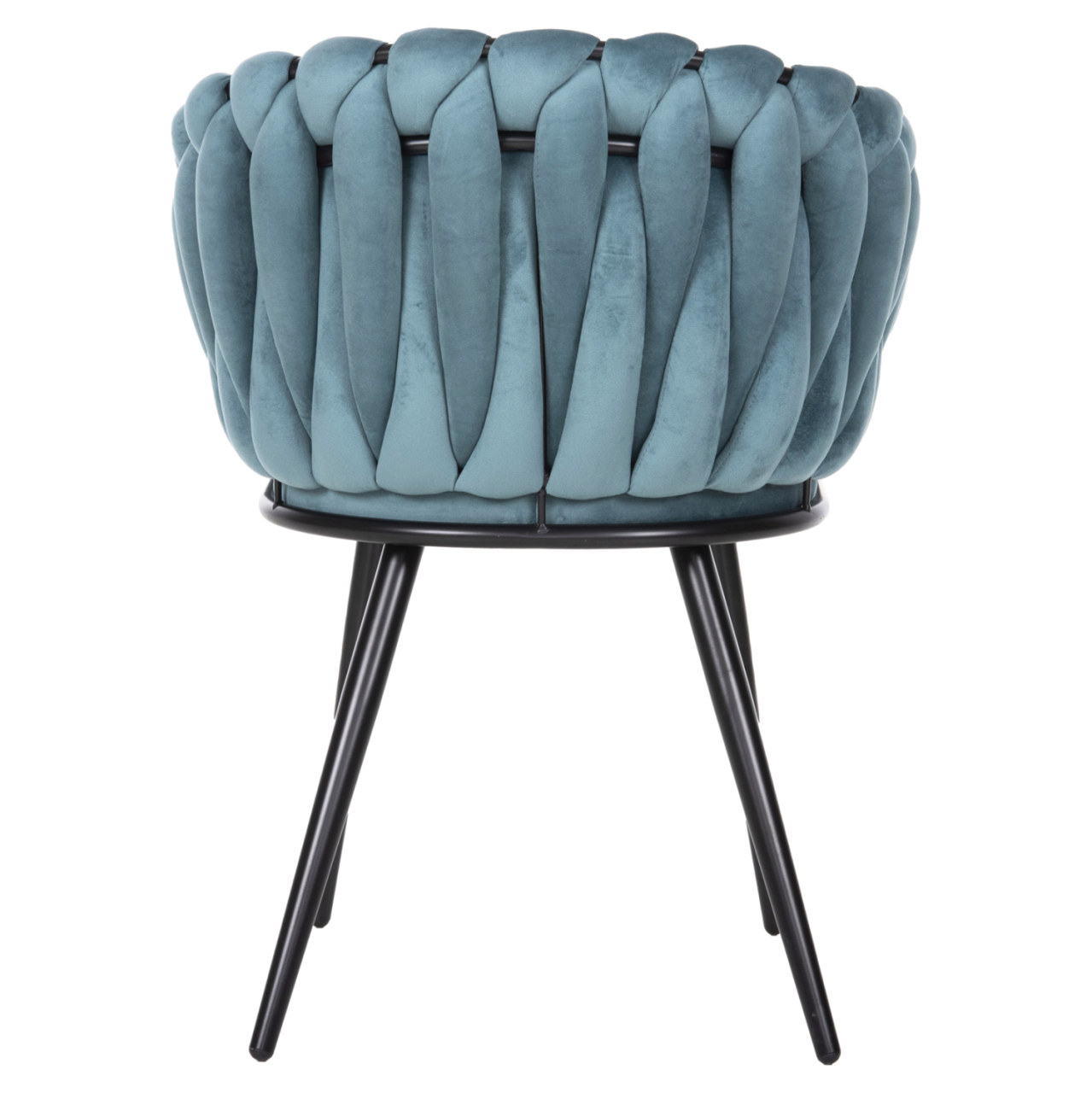 CHAIR LUANDA HM8741.05 TURQUOISE VELVET-BLACK METALLIC LEGS 62x54x79Hcm. [6]