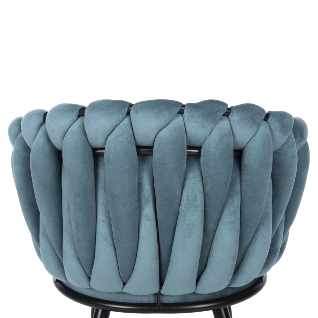 CHAIR LUANDA HM8741.05 TURQUOISE VELVET-BLACK METALLIC LEGS 62x54x79Hcm. [8]