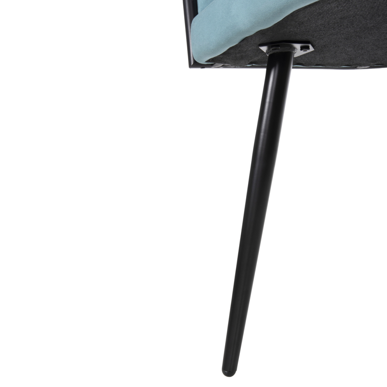 CHAIR LUANDA HM8741.05 TURQUOISE VELVET-BLACK METALLIC LEGS 62x54x79Hcm. [10]