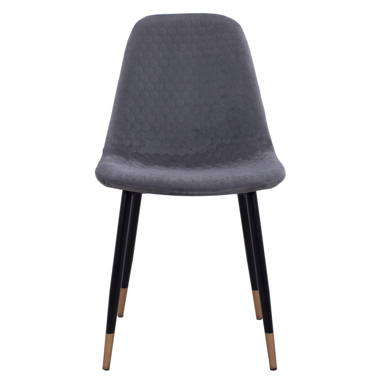 Chair Lucille HM8552.01 from Velvet Grey and metallic frame 45x56x81cm [3]